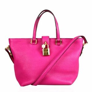Dolce & Gabbana Fuchsia Shoulder Bag with Gold Details